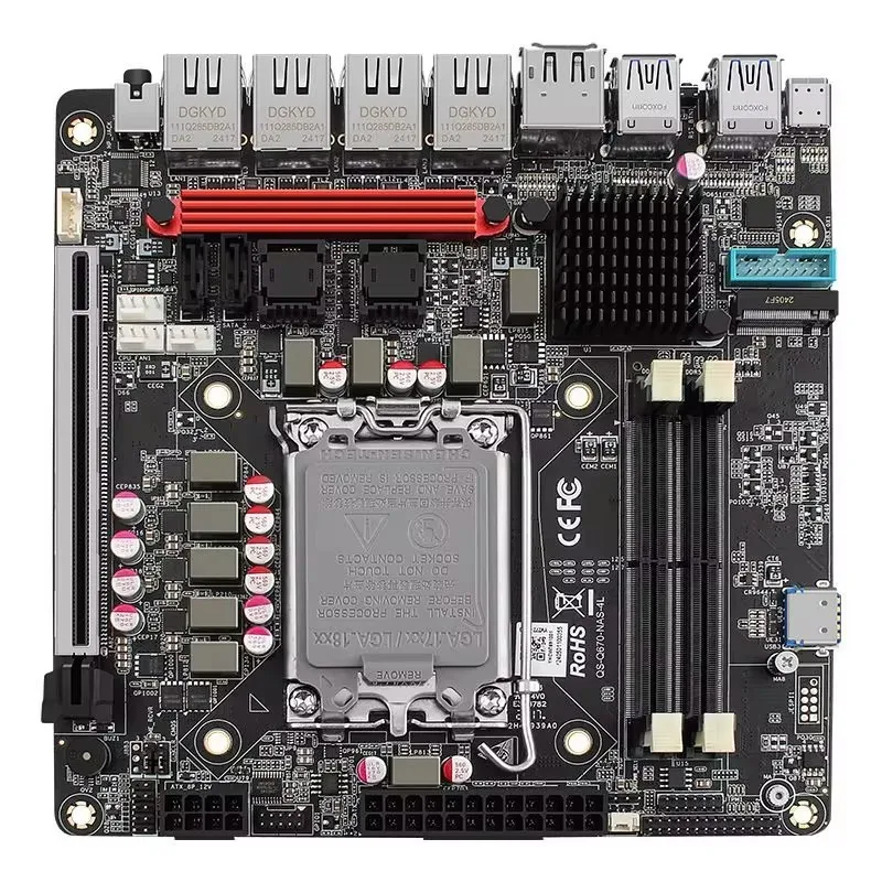 لوحة أم vPro Q670 NAS Max 6*NV - مراجعة Lga 1700 Ddr5 Itx Motherboard وسعره