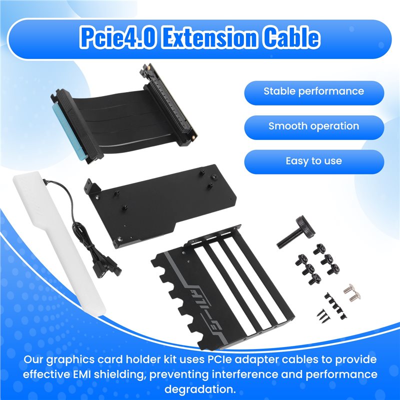 حامل تثبيت عمودي لبطاقة الرسوم - مراجعة Pcie 4.0 X16 Riser Cable 90 Degree وسعره