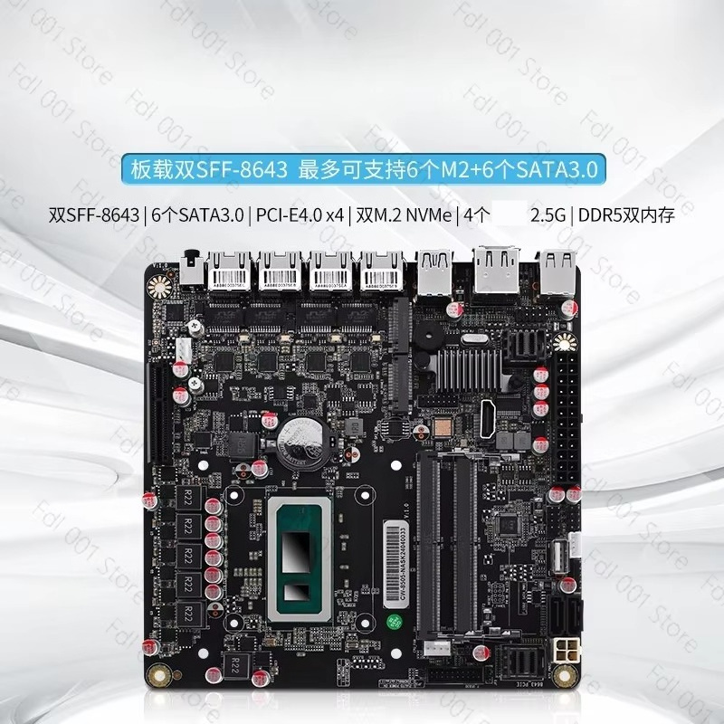 لوحة أم NAS N5105 8505 N100 N3 - مراجعة Nas Motherboard N100 6 Sata وسعره